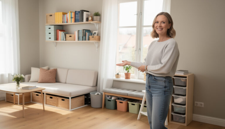 upptäck lina forsbergs bästa tips för effektiv organisering i små utrymmen och skapa ordning och harmoni i ditt hem.